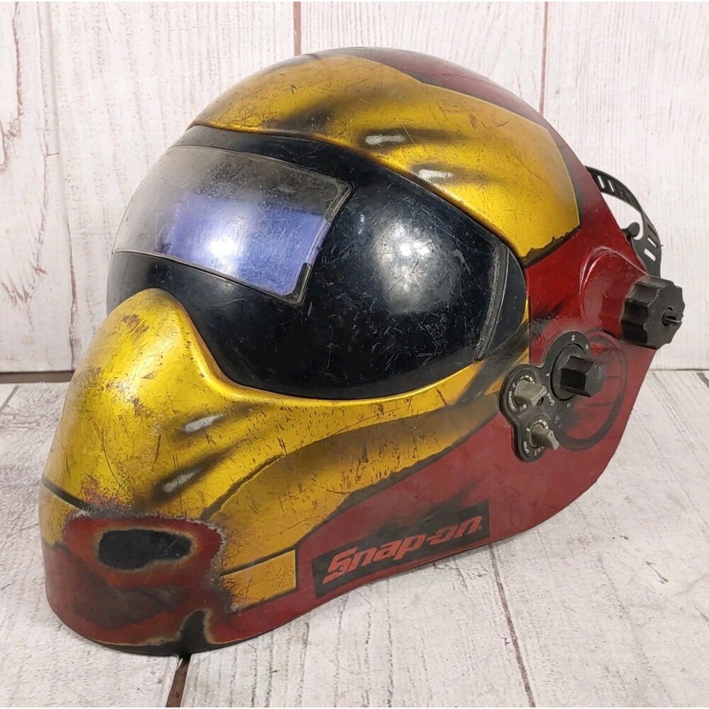 Snap-on Iron Man Welding Mask Helmet - WELL-USED - Welder's Mask Marvel RARE